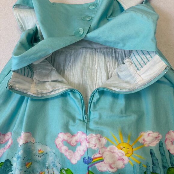 ModCloth x Care Bears Next Level Fit & Flare Dress Size XS Blue Camping Graphic - Picture 9 of 16